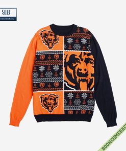 nfl chicago bears big logo ugly christmas sweater 5 H61Gm