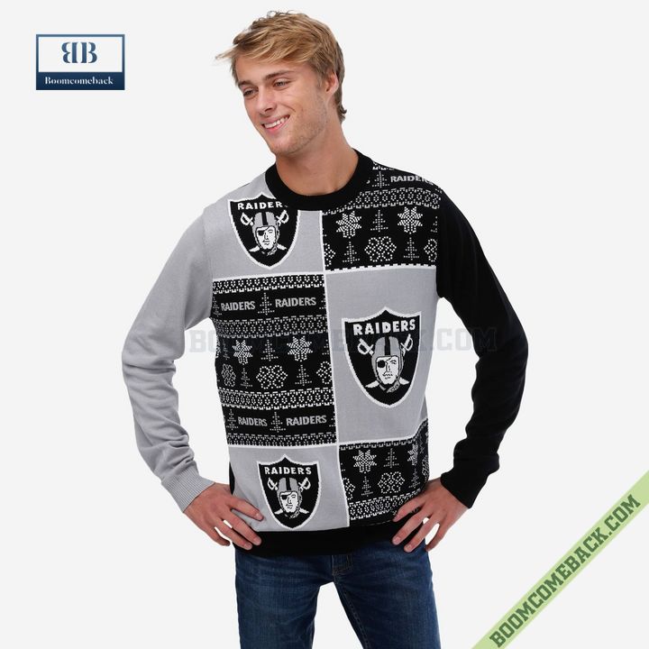 NFL Las Vegas Raiders Big Logo Ugly Christmas Sweater