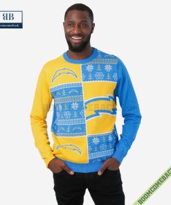 NFL Los Angeles Chargers Big Logo Ugly Christmas Sweater