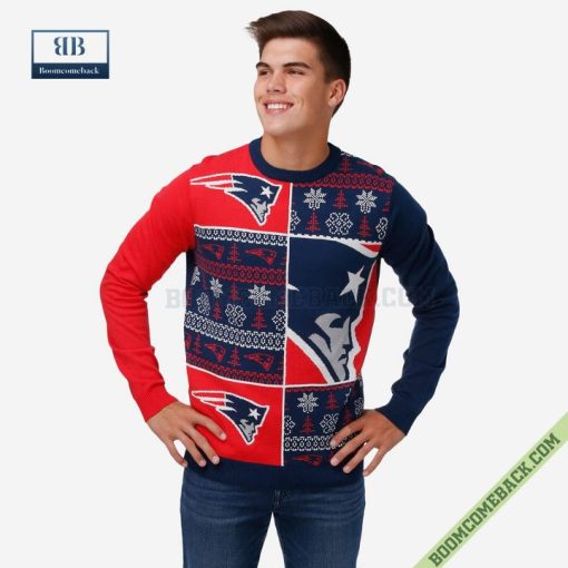 NFL New England Patriots Big Logo Ugly Christmas Sweater