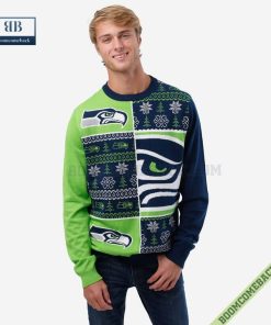 NFL Seattle Seahawks Big Logo Ugly Christmas Sweater