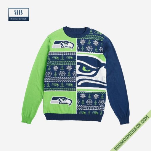 NFL Seattle Seahawks Big Logo Ugly Christmas Sweater