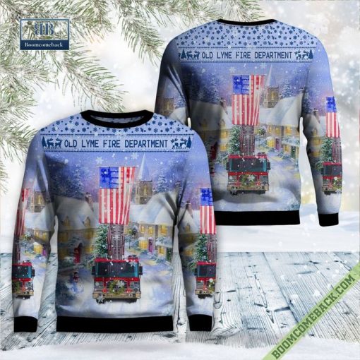 Old Lyme Fire Department Christmas Sweater Jumper