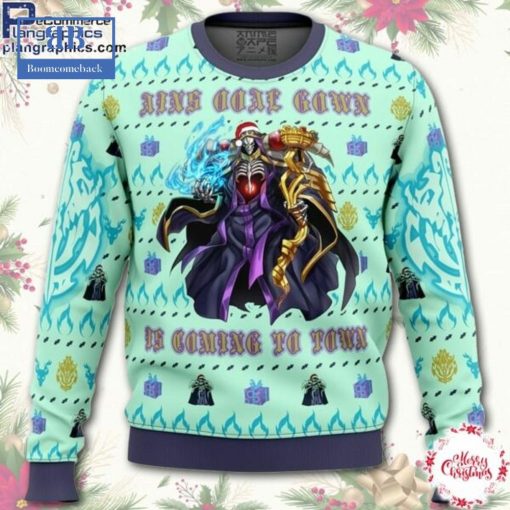Overlord Ainz Ooal Gown Is Coming To Town Ugly Christmas Sweater