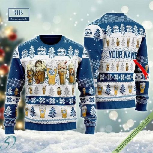 Personalized Horror Characters Busch Latte Ugly Sweater