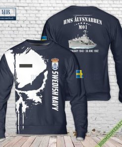 Personalized Swedish Navy HMS Alvsnabben M01 Ugly Christmas Sweater