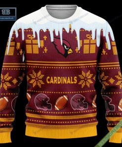 Pesonalized Arizona Cardinals Snow Custom Name And Number Ugly Christmas Sweater