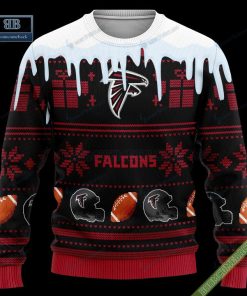 Pesonalized Atlanta Falcons Snow Custom Name And Number Ugly Christmas Sweater