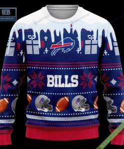 Pesonalized Buffalo Bills Snow Custom Name And Number Ugly Christmas Sweater