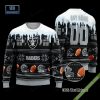 Pesonalized Los Angeles Chargers Snow Custom Name And Number Ugly Christmas Sweater