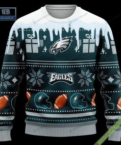 pesonalized philadelphia eagles snow custom name and number ugly christmas sweater 3 YNW4H