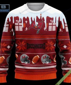 Pesonalized Tampa Bay Buccaneers Snow Custom Name And Number Ugly Christmas Sweater