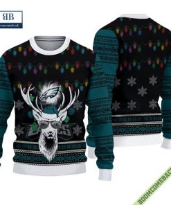 Philadelphia Eagles Christmas Reindeer Ugly Knitted Sweater
