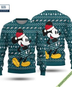 Philadelphia Eagles Mickey Mouse Christmas Knitted Sweater