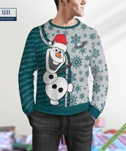 Philadelphia Eagles Olaf Christmas Ugly Sweater