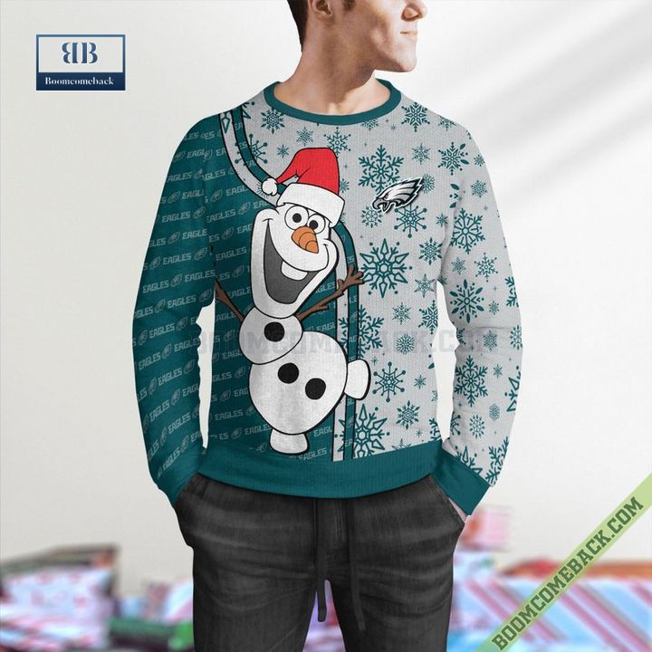 Philadelphia Eagles Olaf Christmas Ugly Sweater