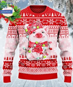 pig christmas light ugly christmas sweater 3 A8UWy