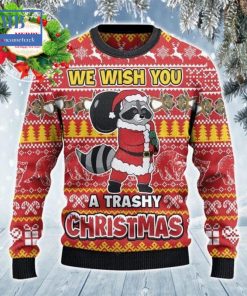 raccoon we wish you a trashy christmas ugly christmas sweater 3 gyhpt