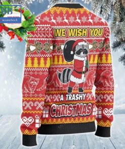 raccoon we wish you a trashy christmas ugly christmas sweater 5 jjB8d