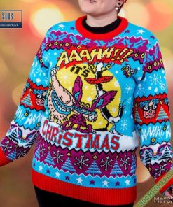 real monsters aaahh christmas ugly sweater jumper gift for adult and kid 5 zC5jX