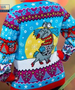 real monsters aaahh christmas ugly sweater jumper gift for adult and kid 7 66zVG
