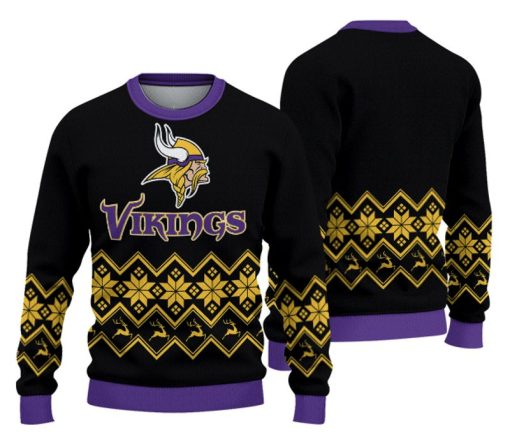 Minnesota Vikings Christmas Pattern Ugly Sweater Jumper