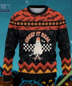 retro halloween comfort creep it real ugly sweater 3 7yLGN