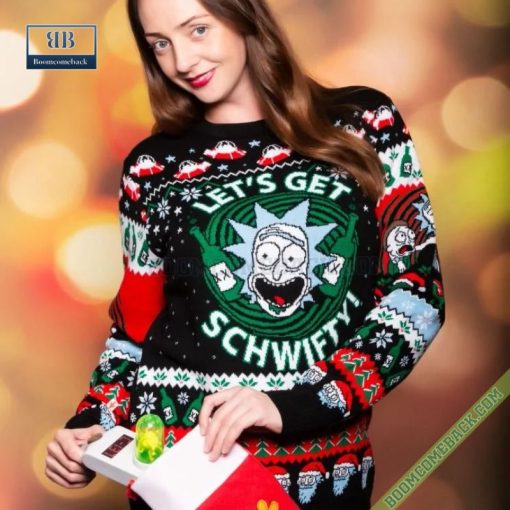 Rick And Morty Let’s Get Schwifty Ugly Christmas Sweater Gift For Adult And Kid