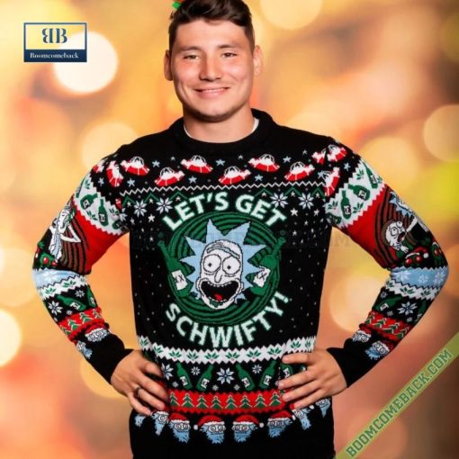 Rick And Morty Let’s Get Schwifty Ugly Christmas Sweater Gift For Adult And Kid
