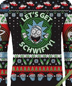 rick and morty lets get schwifty ugly christmas sweater gift for adult and kid 5 H0qAp