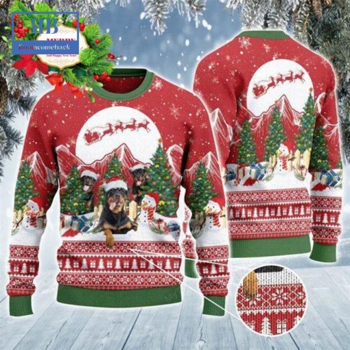 Rottweiler Christmas Tree Ugly Christmas Sweater