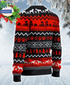 rottweiler red black pattern ugly christmas sweater 5 ve2Bw