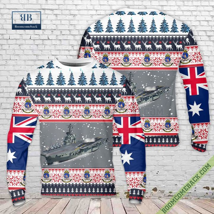 Royal Australian Navy HMAS Melbourne R21 Ugly Christmas Sweater