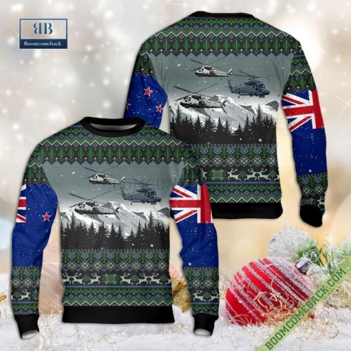 Royal New Zealand Navy SH-2G Seasprite Helicopter Ugly Christmas Sweater