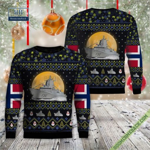 Royal Norwegian Navy HNoMS Fridtjof Nansen Christmas Ugly Sweater