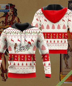 Sailor Jerry Santa Hat Christmas Ugly Christmas Sweater Hoodie Zip Hoodie Bomber Jacket