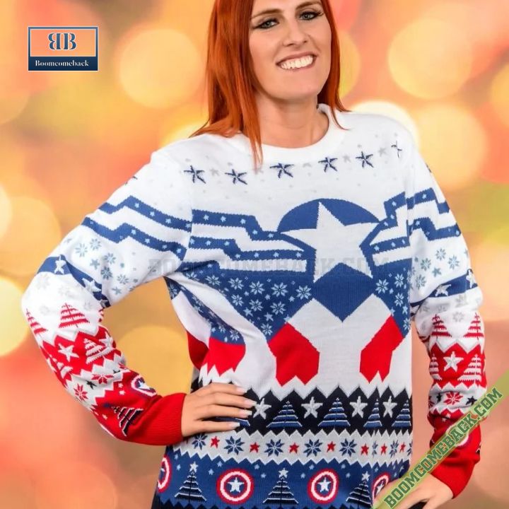 Sam Wilson Captain America Ugly Christmas Sweater