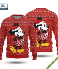 San Francisco 49ers Mickey Mouse Christmas Knitted Sweater