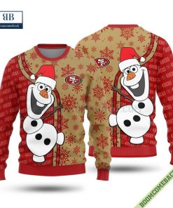 San Francisco 49ers Olaf Christmas Ugly Sweater