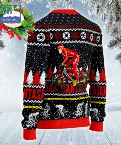 santa cycling merry bikemas ugly christmas sweater 5 HhCGe