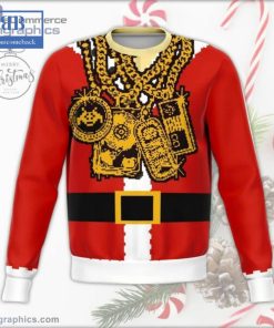 Santa Drip Dank Costume Ugly Christmas Sweater