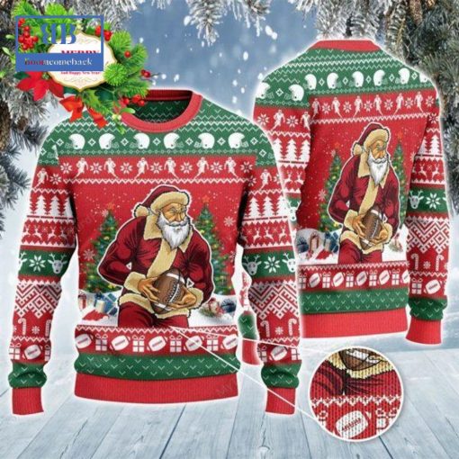 Santa Football Ugly Christmas Sweater