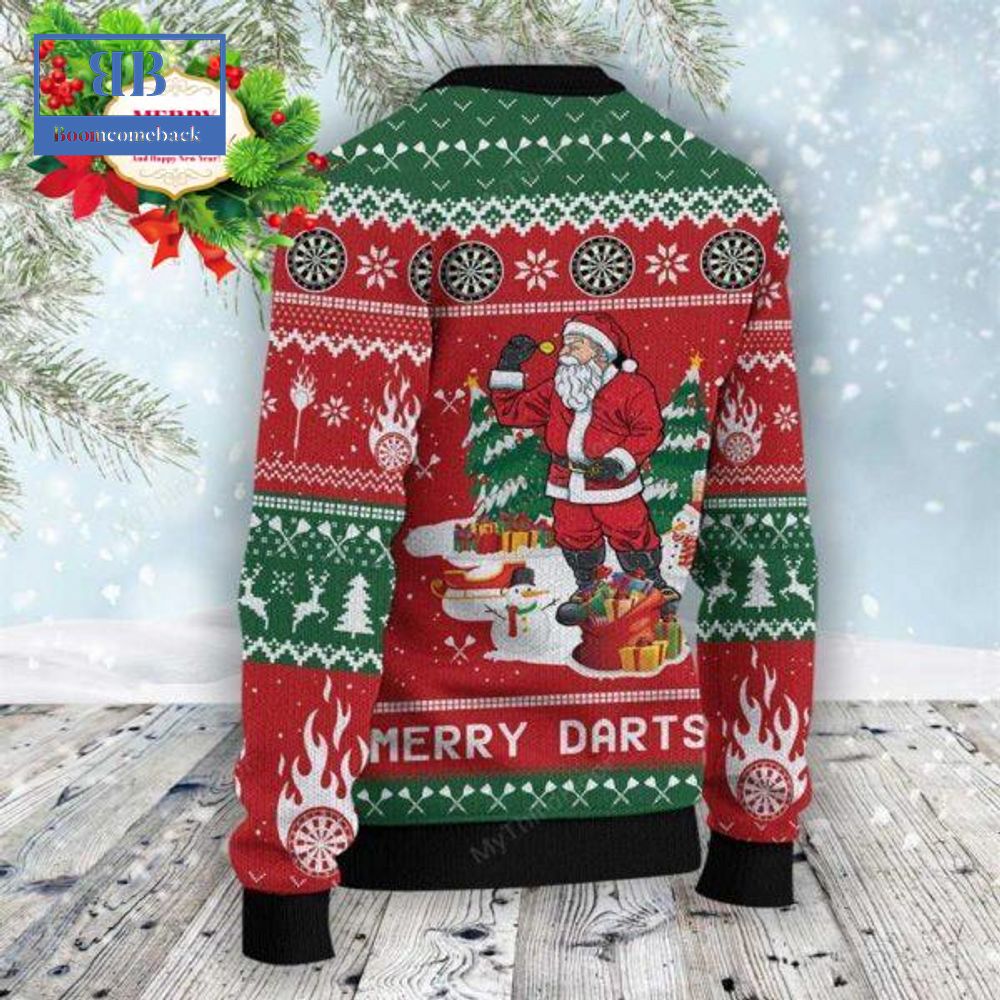 Santa Merry Dartsmas Ugly Christmas Sweater