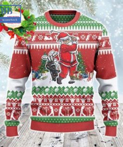 santa playing golf style 2 ugly christmas sweater 3 7Jliy