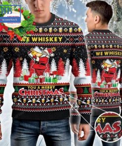 Santa We Whiskey You A Merry Christmas Ugly Christmas Sweater