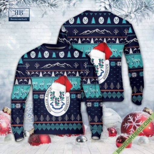 Seal of Connecticut Ugly Christmas Sweater