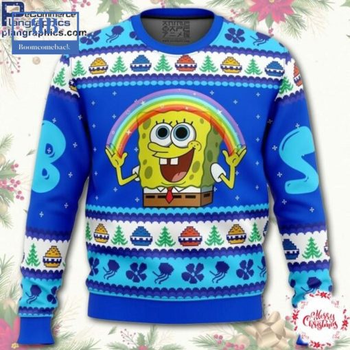 SpongeBob Rainbow Ugly Christmas Sweater