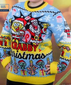spongebob squarepants krabby christmas ugly sweater gift for adult and kid 5 hINq1