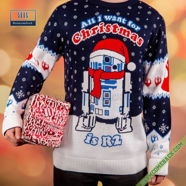 Star Wars All I Want For Christmas Is R2 Ugly Xmas Sweater