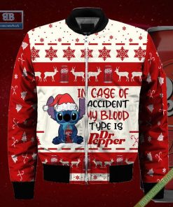 stitch in case of accident my blood type is dr pepper ugly christmas sweater hoodie zip hoodie bomber jacket 4 Qtubg